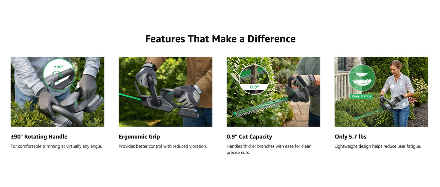 【COMING SOON】Kraftsense U20X Slim 20V Cordless Brushless Hedge Trimmer with 2.0Ah Battery